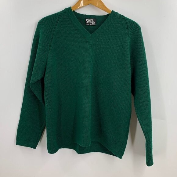 Richard Stapf Men's 100% Australian Wool‎ V-Neck Long Sleeve Sweater Size L - Picture 1 of 9